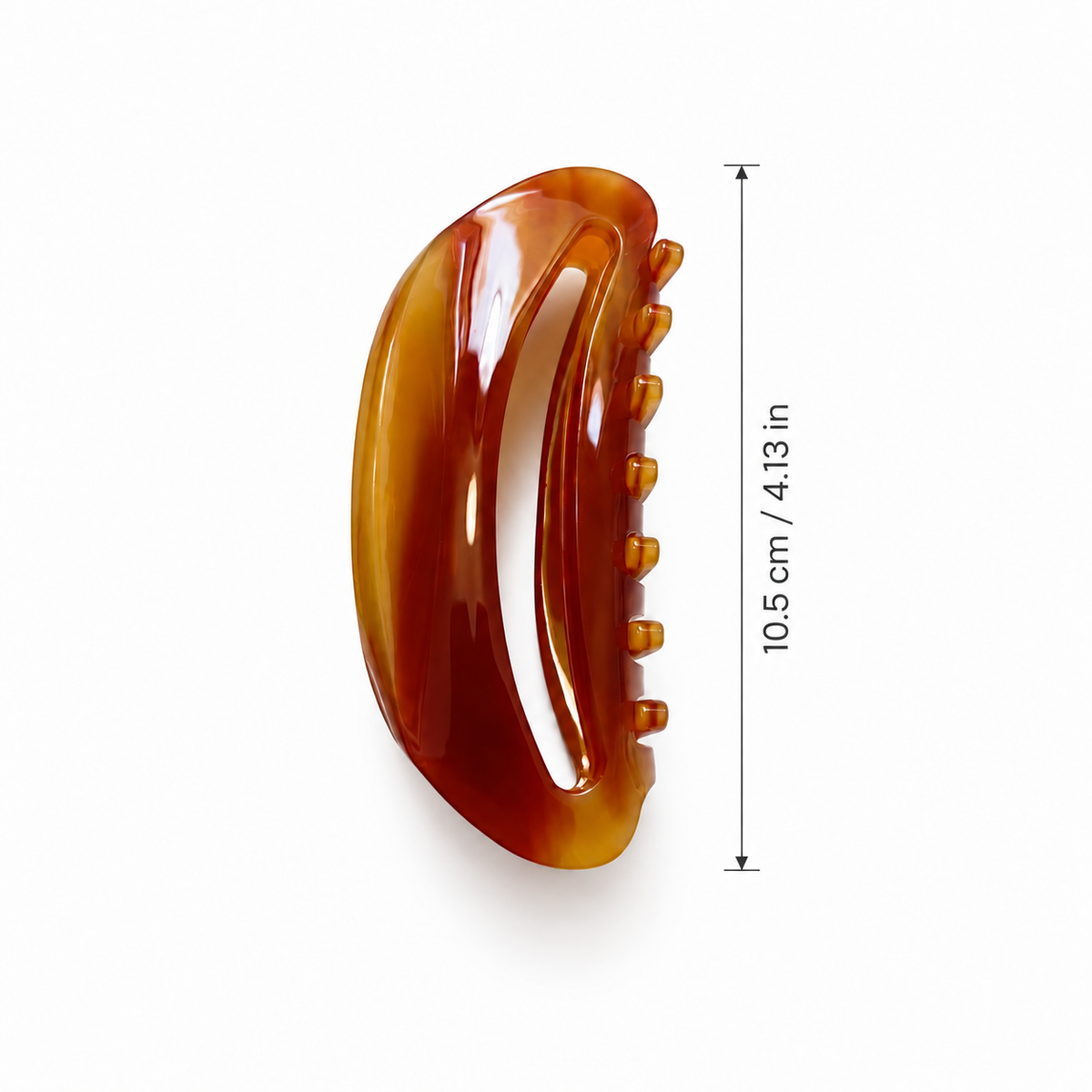 Premium Plant-Based Acetate Large Claw Clip — Amber Mellowsong