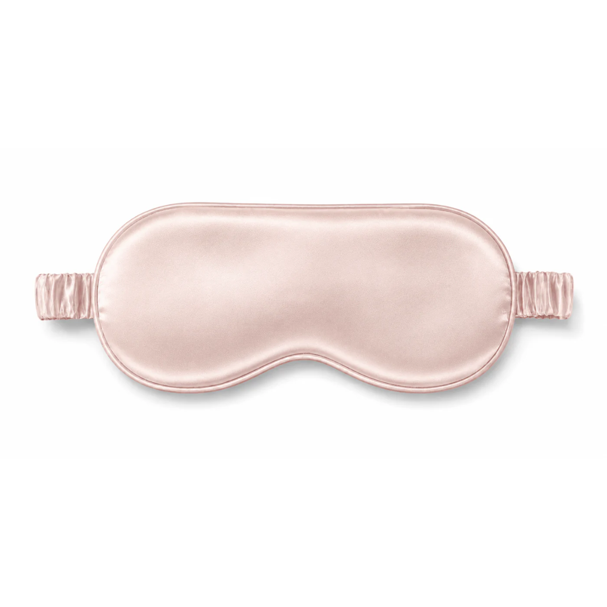 Luxury 22 Momme Grade 6A mulberry silk sleep mask in blush pink with a soft, lightweight design for sleep and travel.