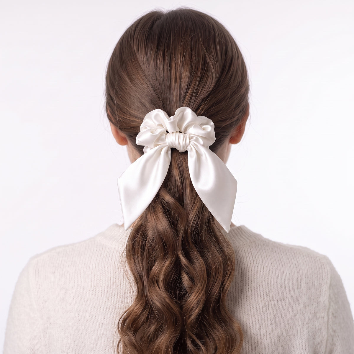 Shiny Cloud Midi Bow Scrunchie Mellowsong